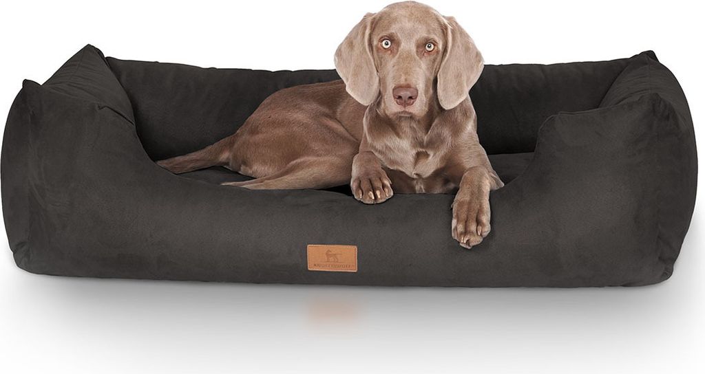 Knuffelwuff Hundebett Dreamline aus Velours Übergröße XXXL 155 x 105cm Schwarz