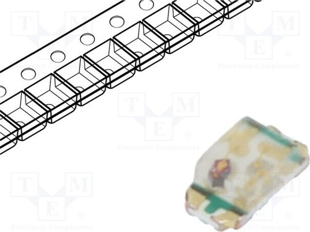 5x LED 130° 1,6x0,8x0,55mm rot/grün 0603 SMD 1,8÷2,4/2,8÷3,8V LTST-C295TGKRKT LED