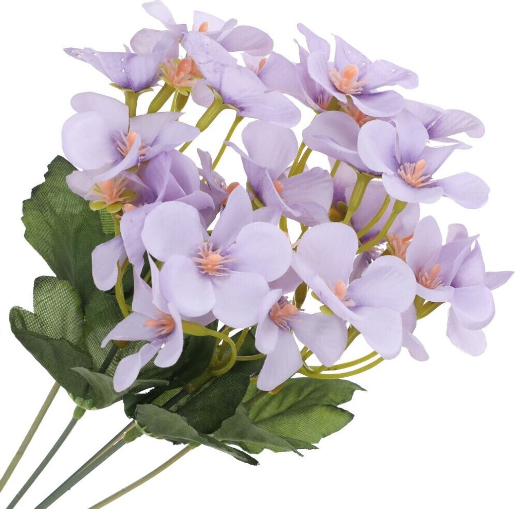 Dekolo Künstliche Blumen Dekorationen Pflanzen Deko Blumensträuße Hortensien Lavendel 30cm