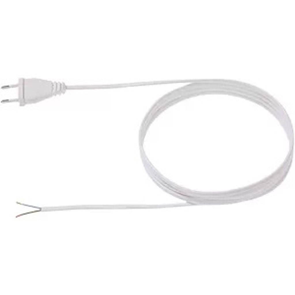 BACHMANN Zuleitung 2x0,75 3m schwarz, H03VVH2-F Eurostecker einzelnverpackt