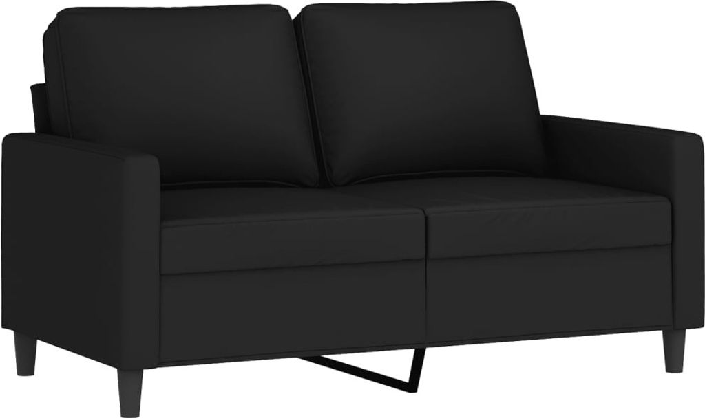 2-Sitzer-Sofa Schwarz 120 cm Samt