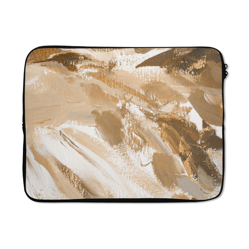 MuchoWow Laptop Hülle 17 Zoll Laptoptasche Farbe - Braun - Grau - Zipper - Schutzabdeckung