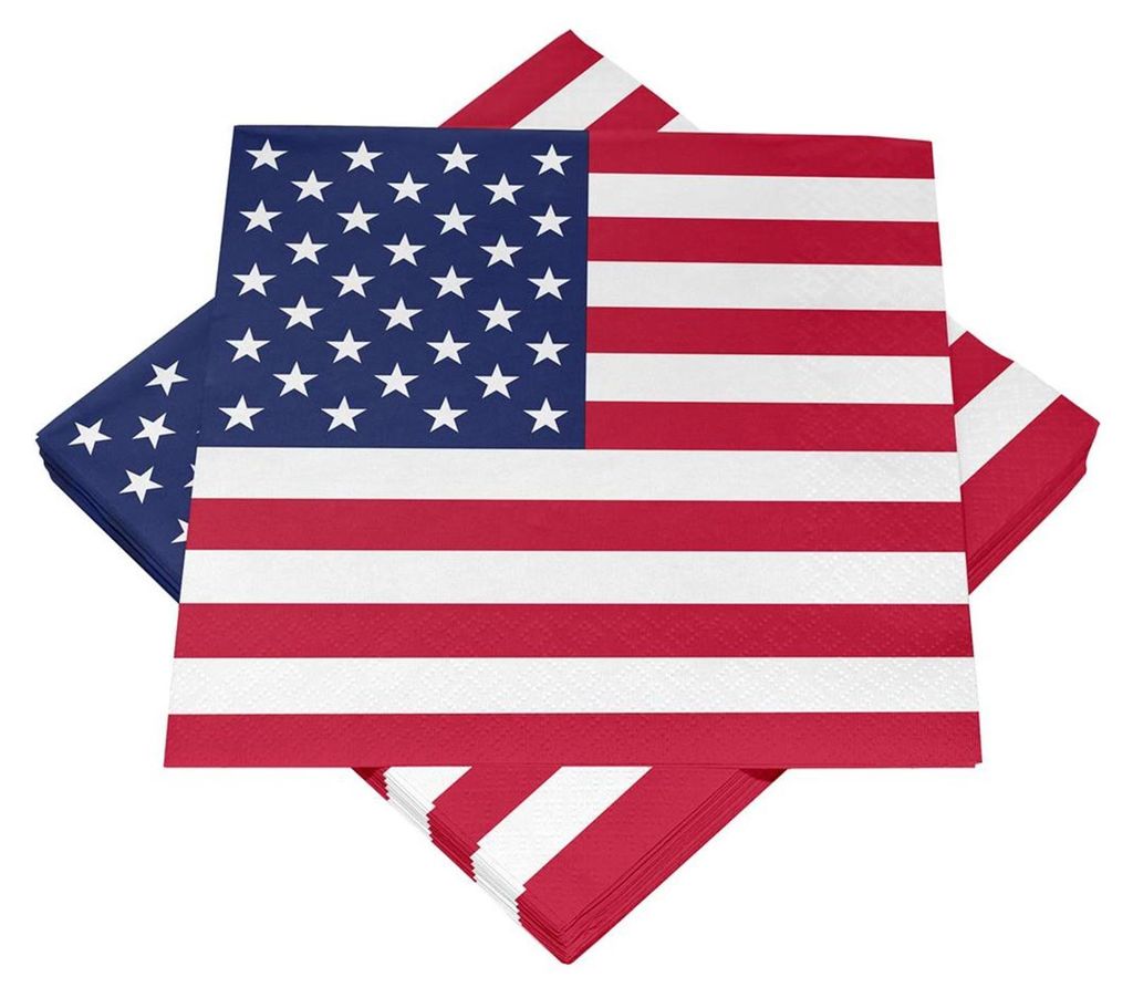 20 servietten mit motiv stars & stripes Produktbild 