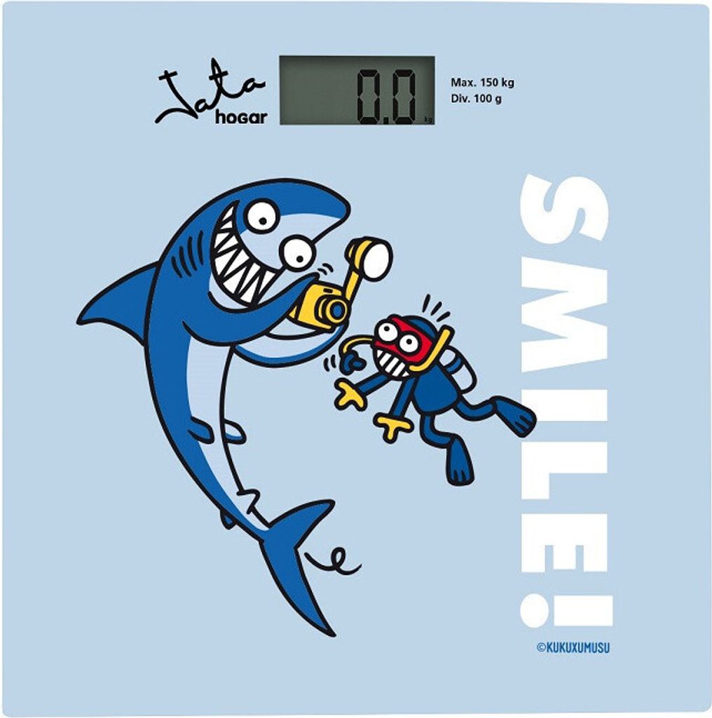 Jata 295K Digital Bathroom Scale LCD Display High Precision Extra Flat 150kg Capacity Glass Platform Automatic Shutoff Includes Battery Kukuxumusu ...