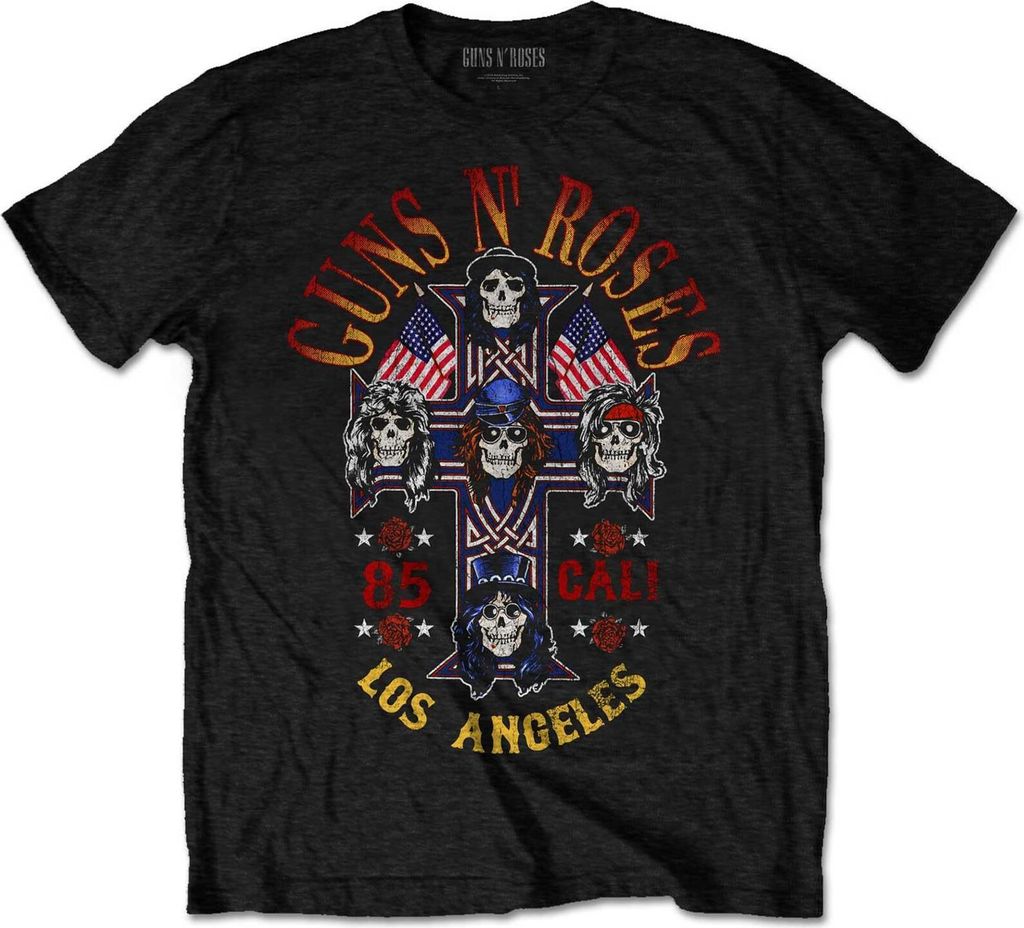Guns N Roses - "Cali ́ ́85" T-Shirt für Herren/Damen Uni RO3824 (M) (Schwarz)