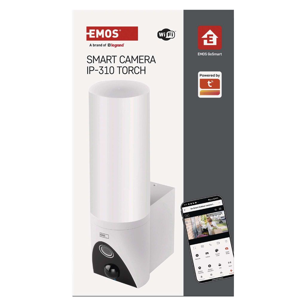 EMOS GoSmart Biela vonkajšia otočná kamera s WiFi a svetlom Obrázok produktu 24