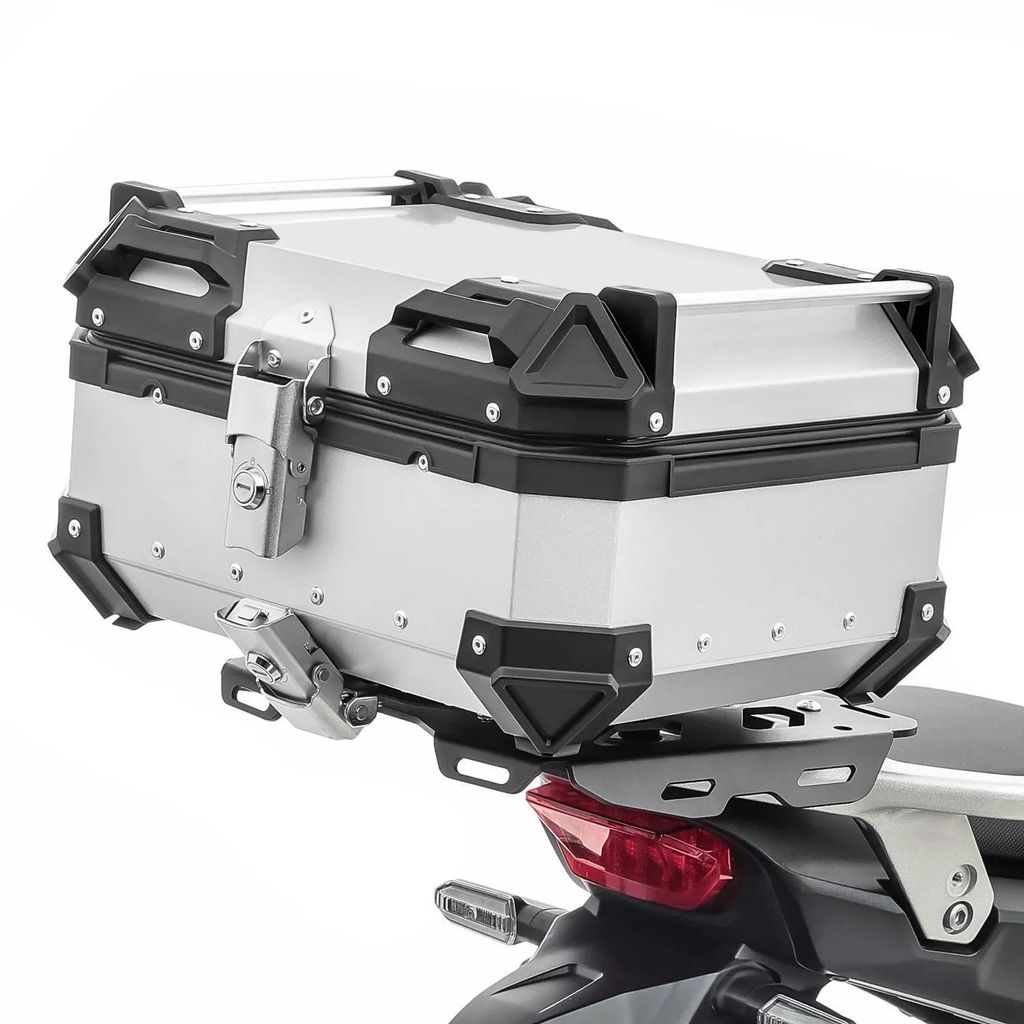 Motorrad Alu Top Case Bagtecs XB22 Aluminium Universal 22 Liter silber