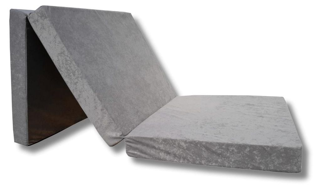 Natalia Spzoo vouwmatras 195x65x10 cm, grijs - 3-delig Productafbeelding 