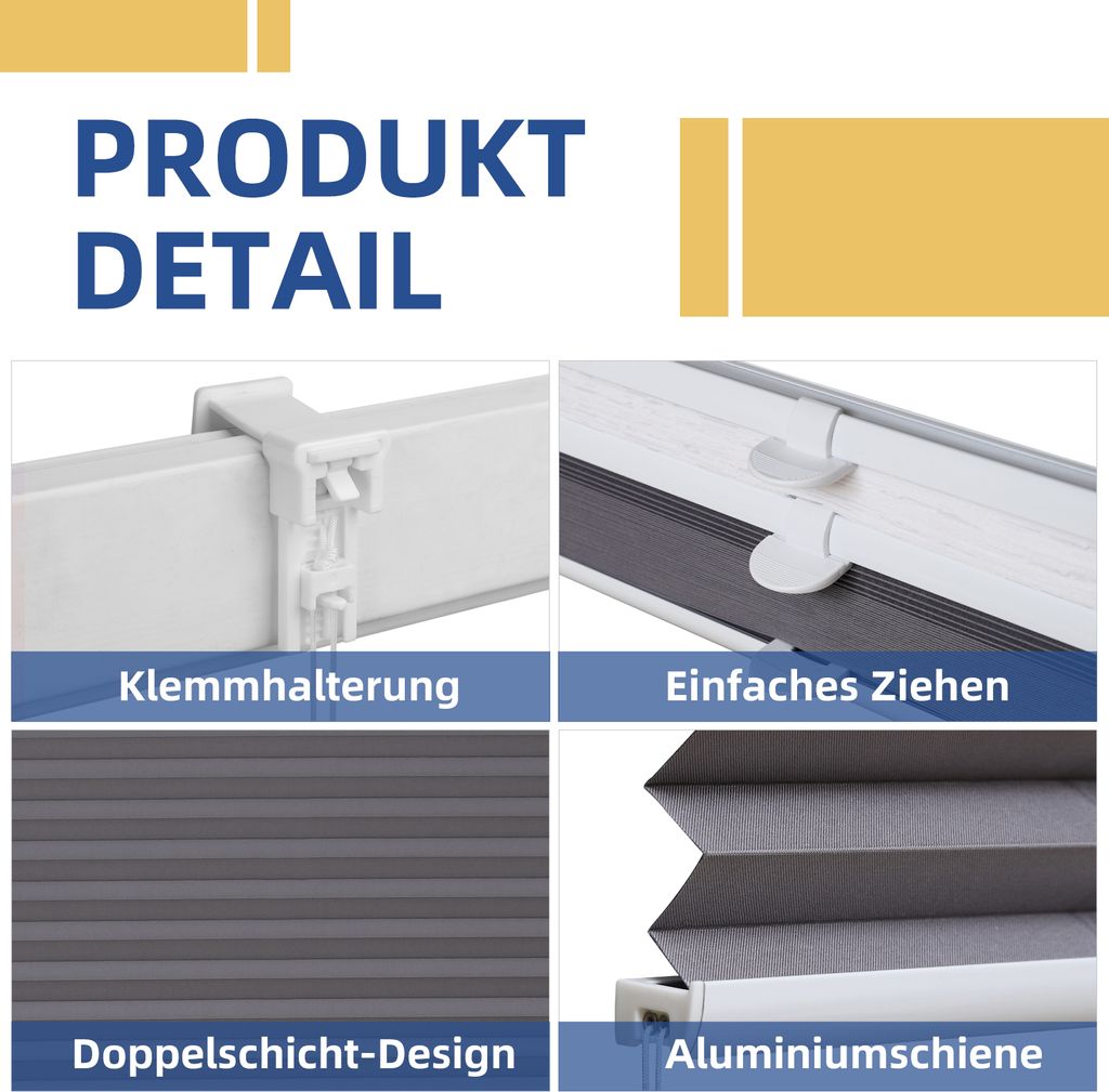 Sekey Plissee 80×130 cm ohne Bohren Day+Night Kaufland.de