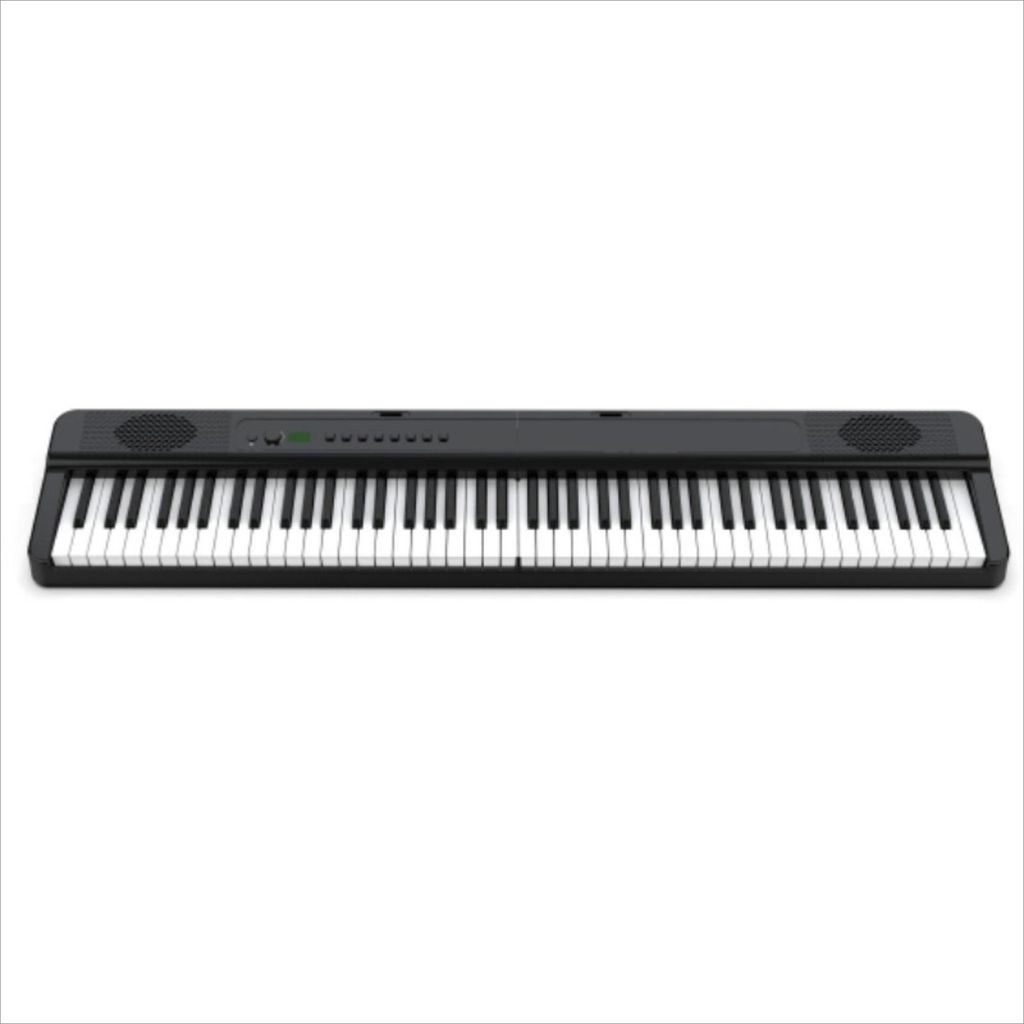 Zimilo Klappbares Digitalpiano 88 Tasten, Anschlagdynamisches Keyboard mit Bluetooth, USB MIDI, LCD, Notenhalter, 128 Sounds, Akku, 2 x 25 W, Schwarz