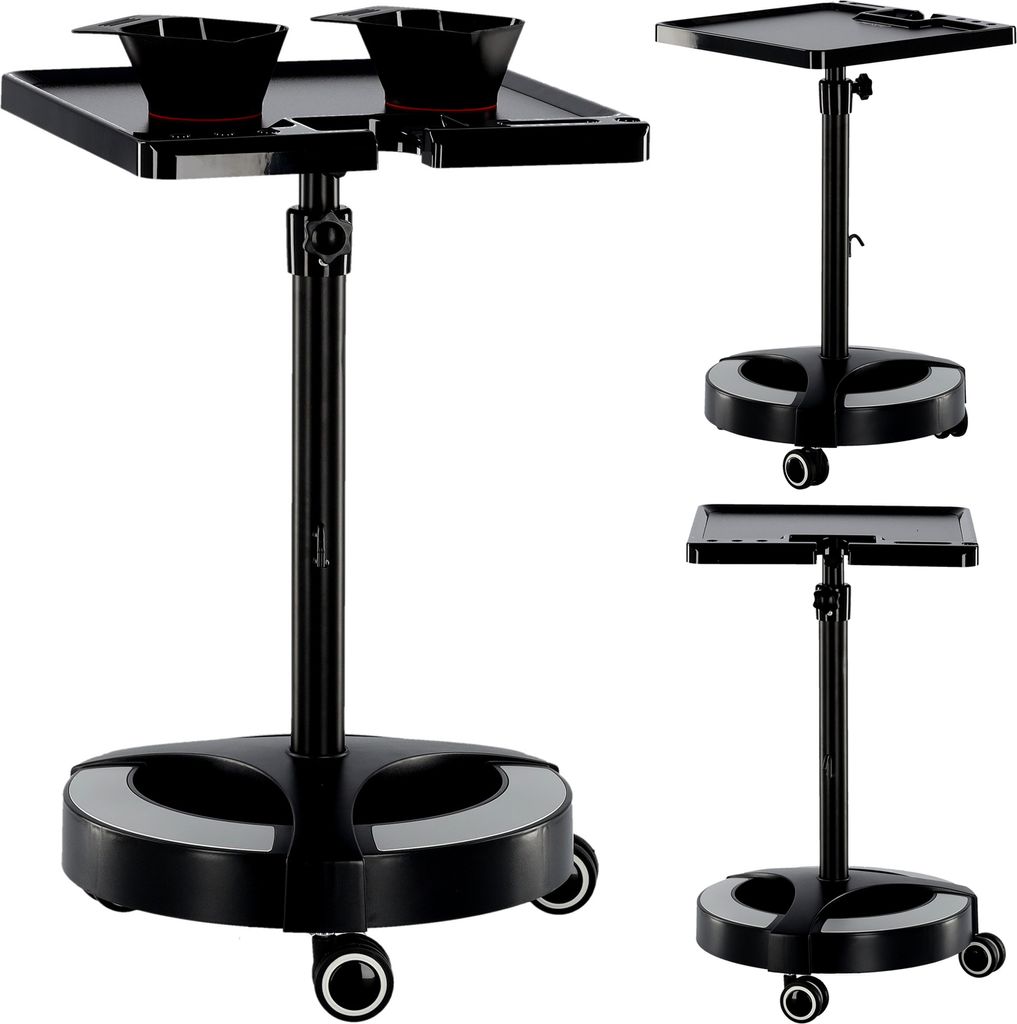 Friseurhilfe Rollwagen Beistelltisch mit Rädern zum Färben T-020A zum Kosmetiksalon Tisch auf Stativ