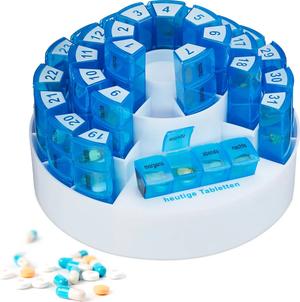 Boîte de Rangement Médicaments 31 Cases - Pilulier Longue Durée Robuste