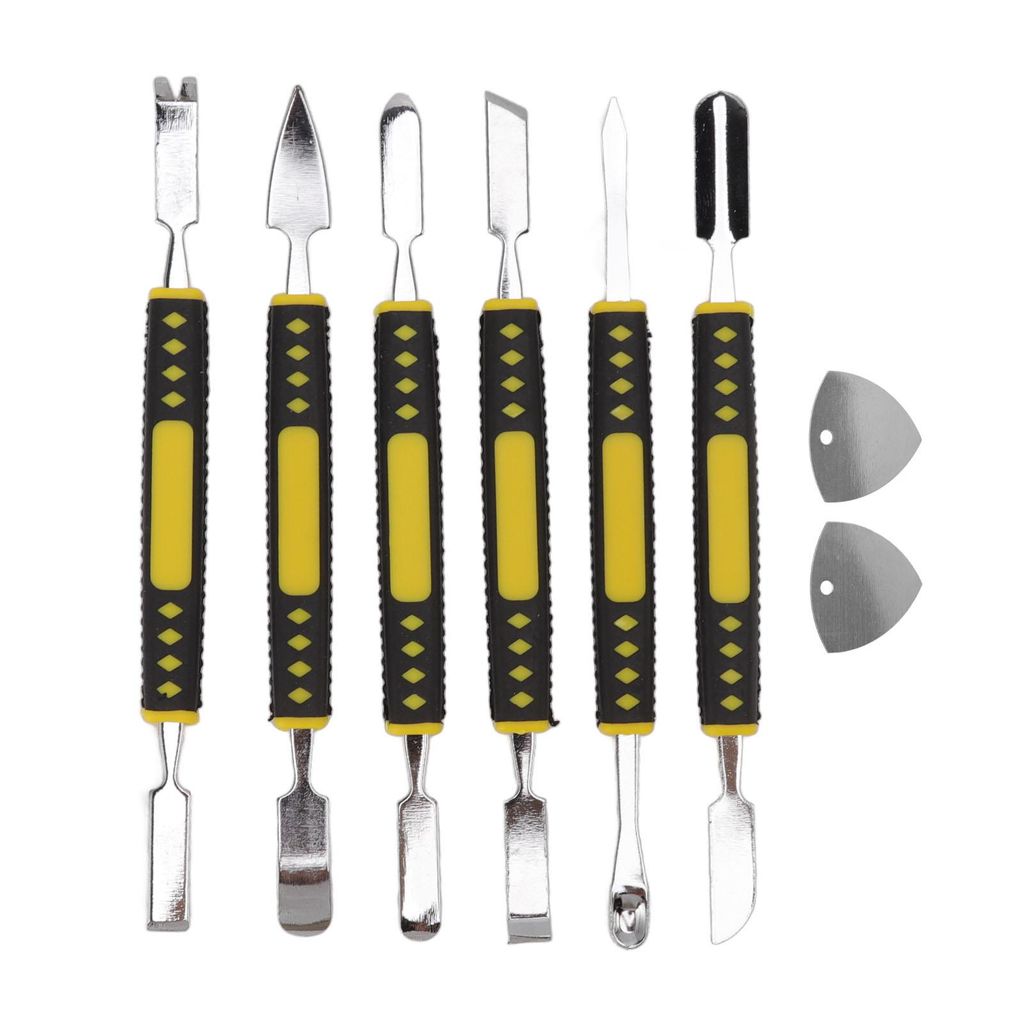 A set of electronic maintenance tools arranged on a white background.