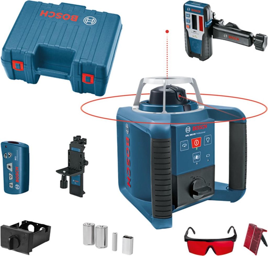 Bosch Professional Bosch Rotationslaser GRL 300 HV, incl. Zubehör, Handwerkerkoffer