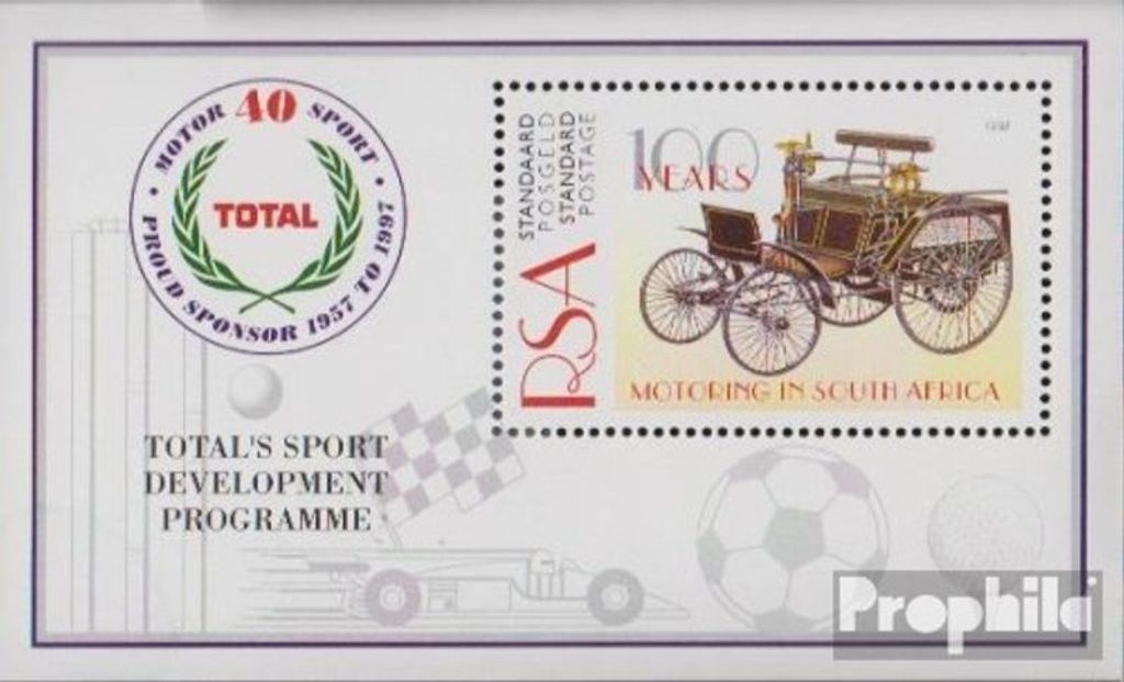 Briefmarken Südafrika 1997 Mi Block51 (kompl.Ausg.) Produktbild 