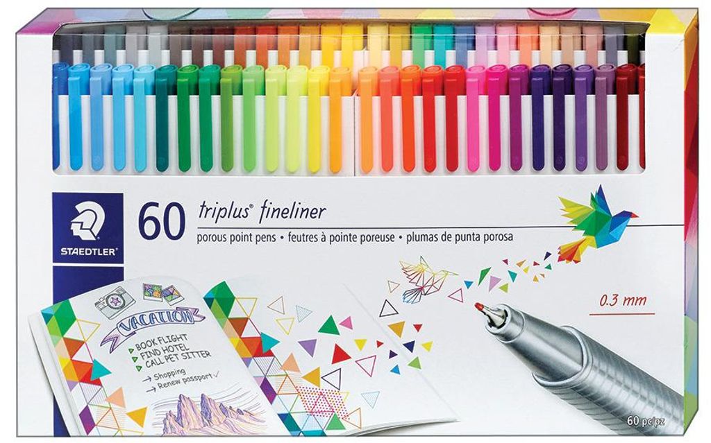 STAEDTLER triplus 334 dreikantiger Fineliner Etui mit 60 Produktbild 