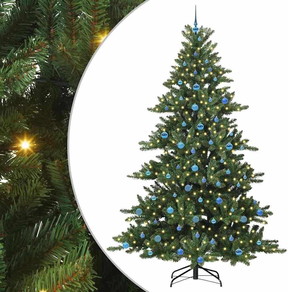 vidaXL Künstlicher klappbarer Weihnachtsbaum Grün 240 cm PVC und Stahl