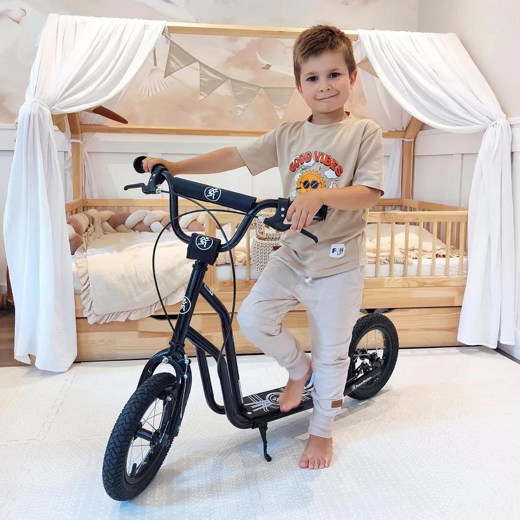 HyperMotion VIVA 12 Trottinette Noire avec Grandes Roues de 30 cm