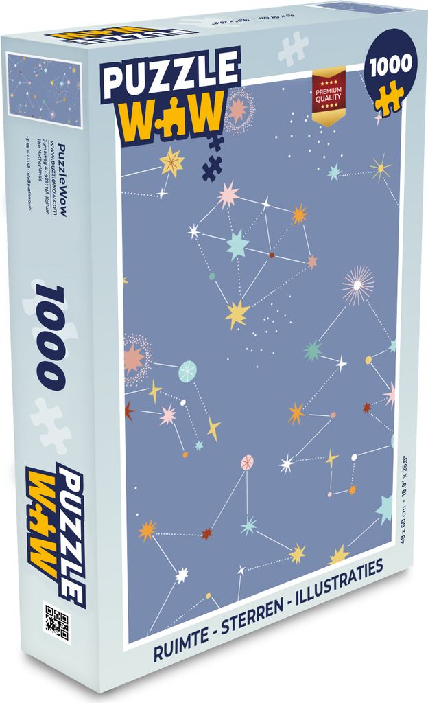 MuchoWow Puzzle 1000 Teile Weltraum - Sterne - Kinderzimmer - Spielzeug - Alt und Jung - Spiele - Puzzeln