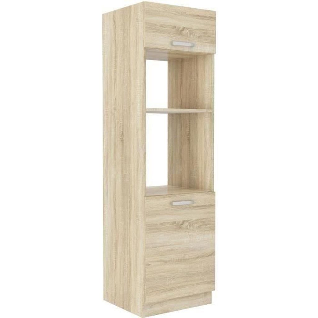 Ofensäulenschrank mit 2 Flügeltüren – Sonoma-Eiche – 60 x 57 x 210 cm – LASSEN