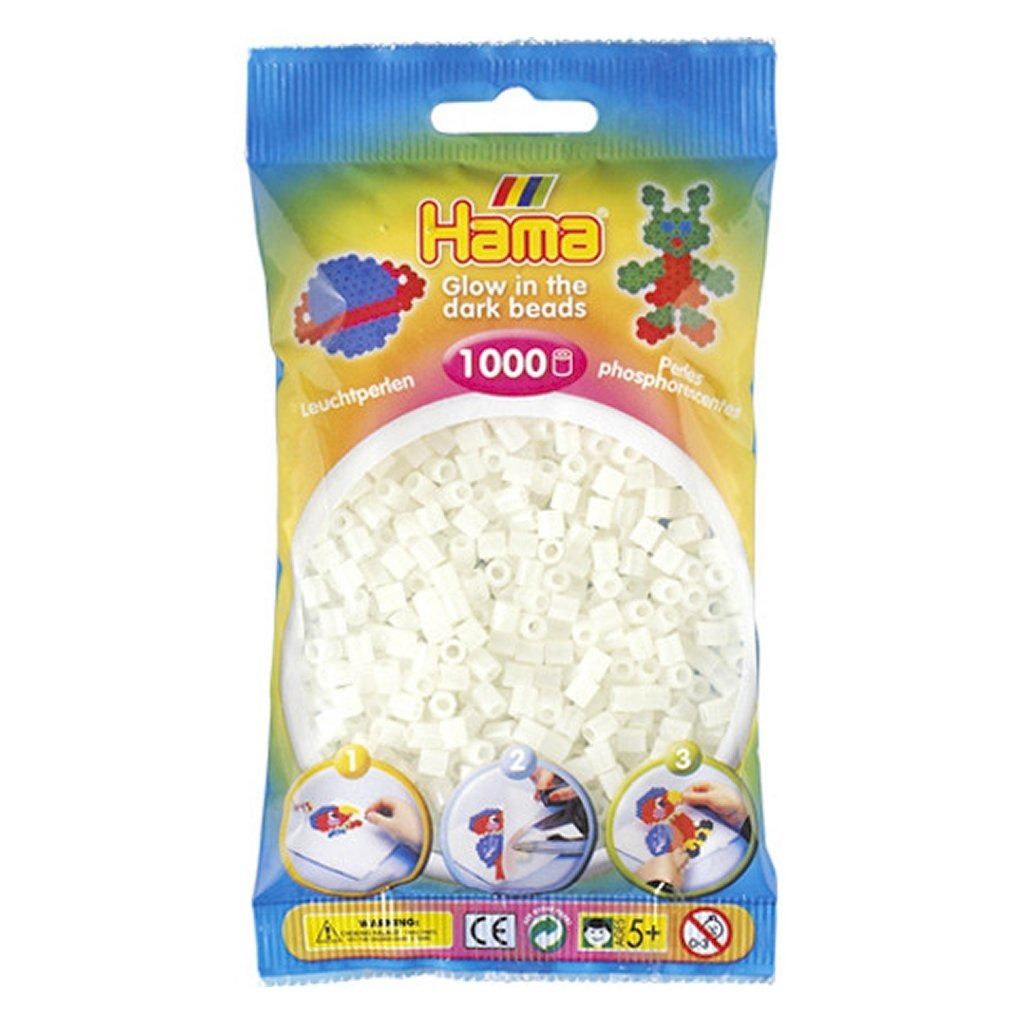 1.000 Stück HAMA Perlen Leuchtgrün Produktbild 