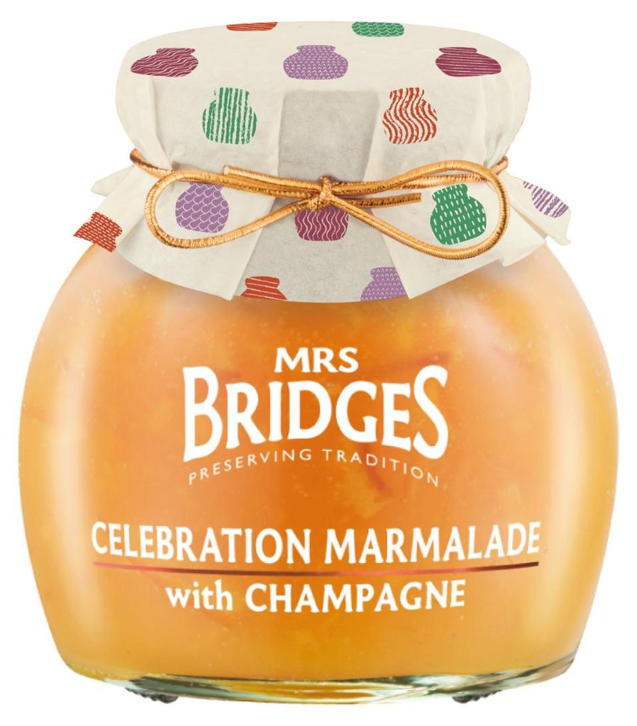 Produktbild Mrs. Bridges Celebration Marmelade feiner Schale und Champagner 340g