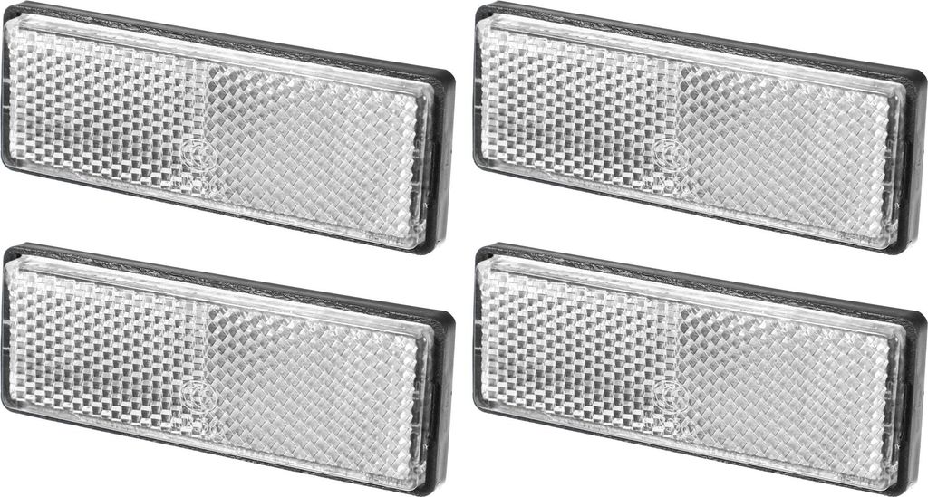 4 Stück 3,46"x1,26" Universalreflektor - Rechteckiger Motorradfahrrad-Sicherheitsreflektor zur Erhöhung der Sichtbarkeit und Sicherheit auf der S...