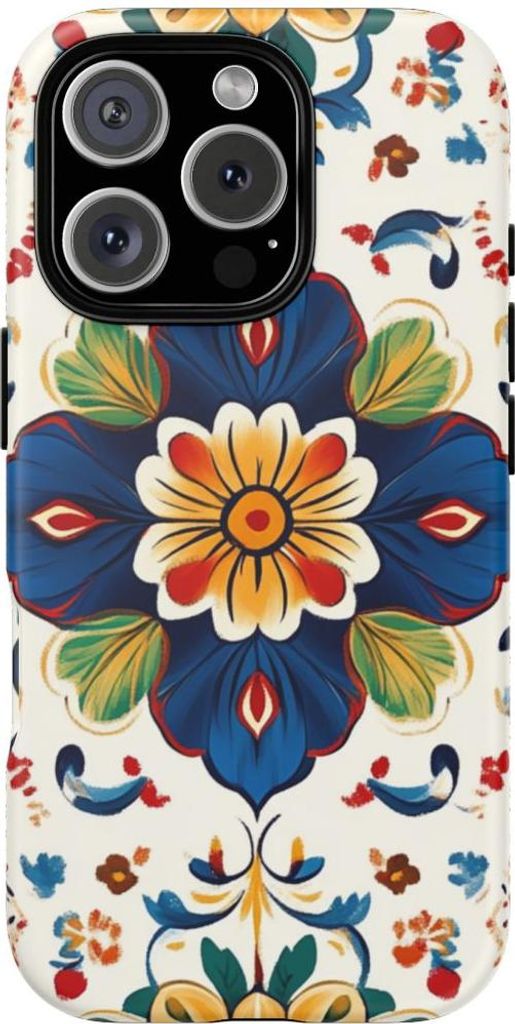 Buntes Blumenmuster – Handyhülle Kompatibel mit iPhone 16 Pro