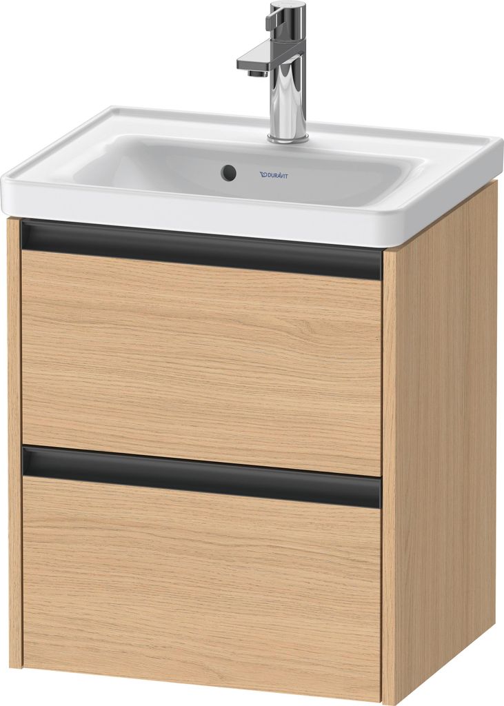 Duravit Ketho.2 Wastafelonderkast 48,4x37,5x54,9 cm Mat Natuur Eiken