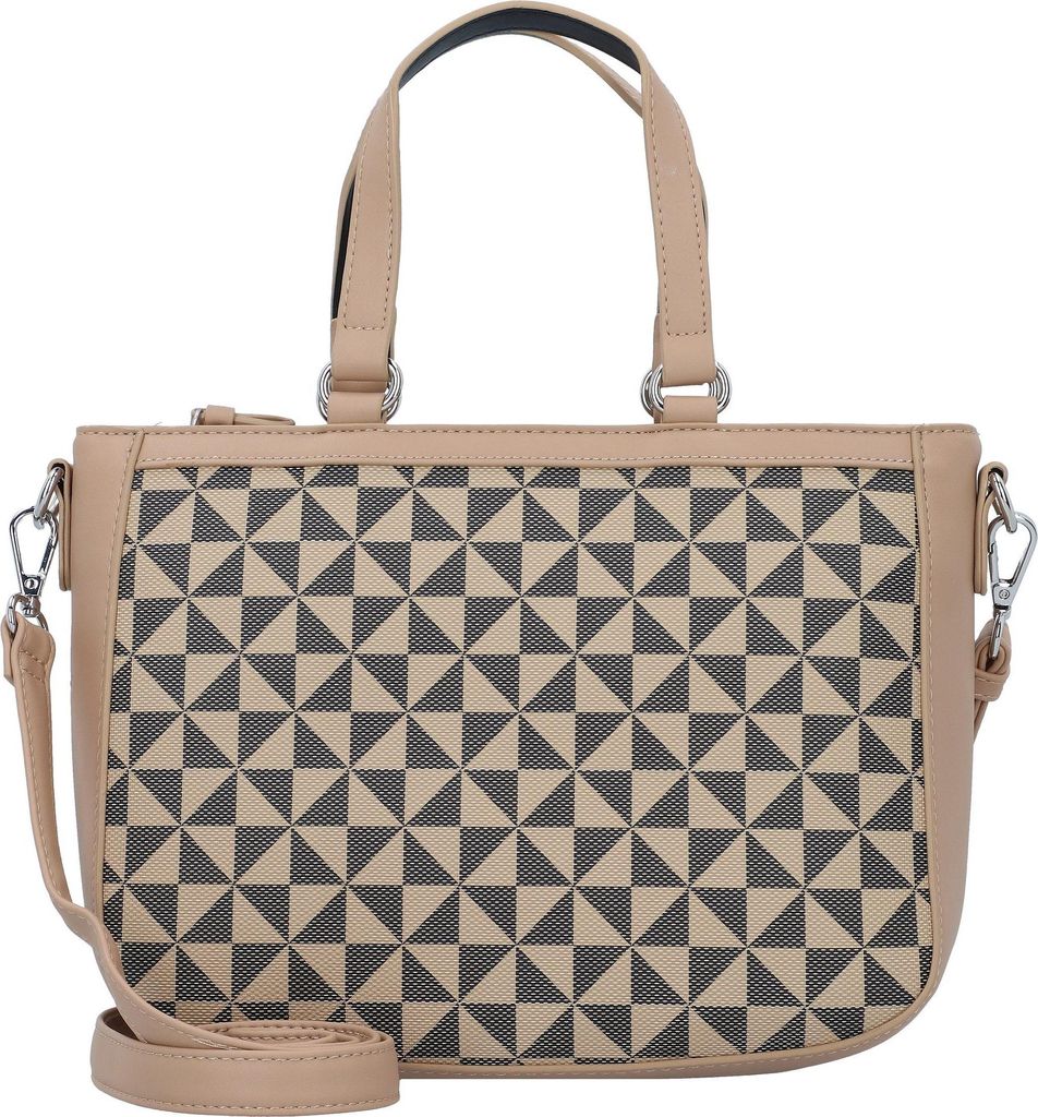 Gabor Handtaschen Meria, Zip shopper M, printed black, Schwarz