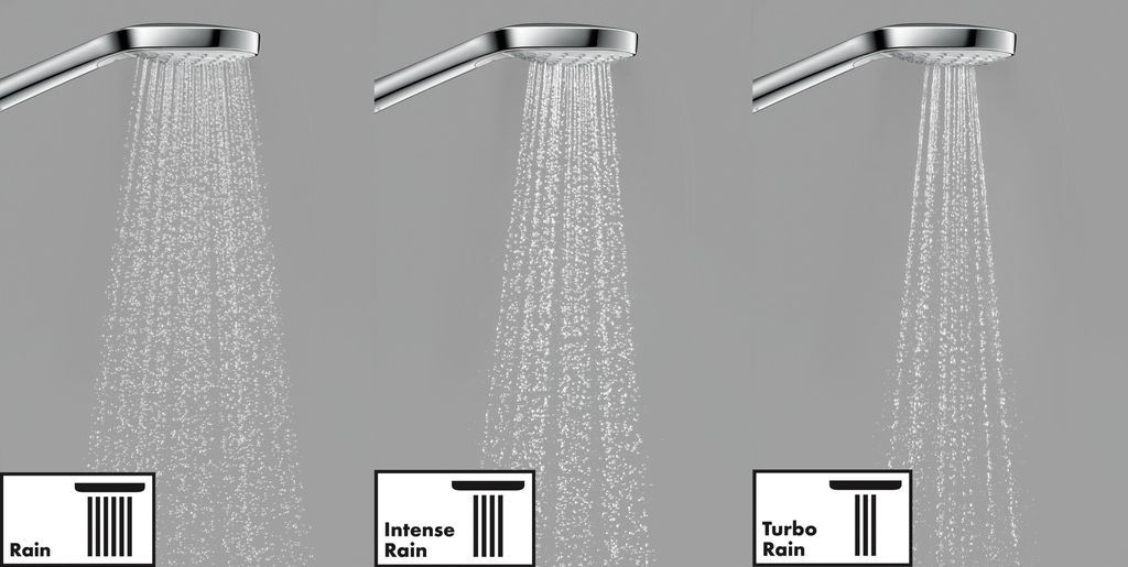 Hansgrohe Croma Select E, Handduschbrause mit Kopf, Chrom, Weiß, Wand