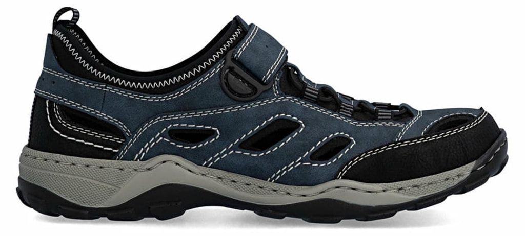 Rieker Herren Trekkingsandalen, Sandalen, 08063-14, Blau, Schuhgröße:45 EU