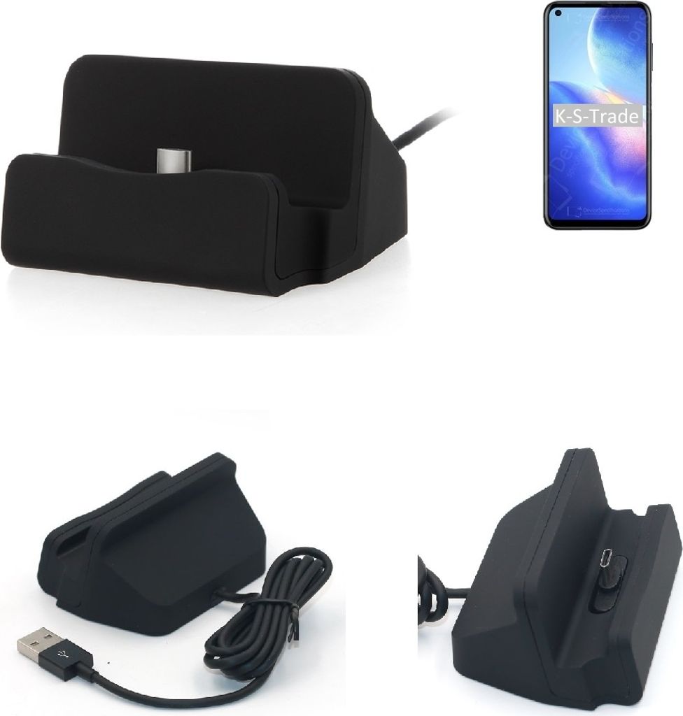 K-S-Trade Docking-Station kompatibel mit Blackview A90 Ladestation Dock Ladegerät Docking Station Tischständer Ständer inkl. USB Typ C Kabel