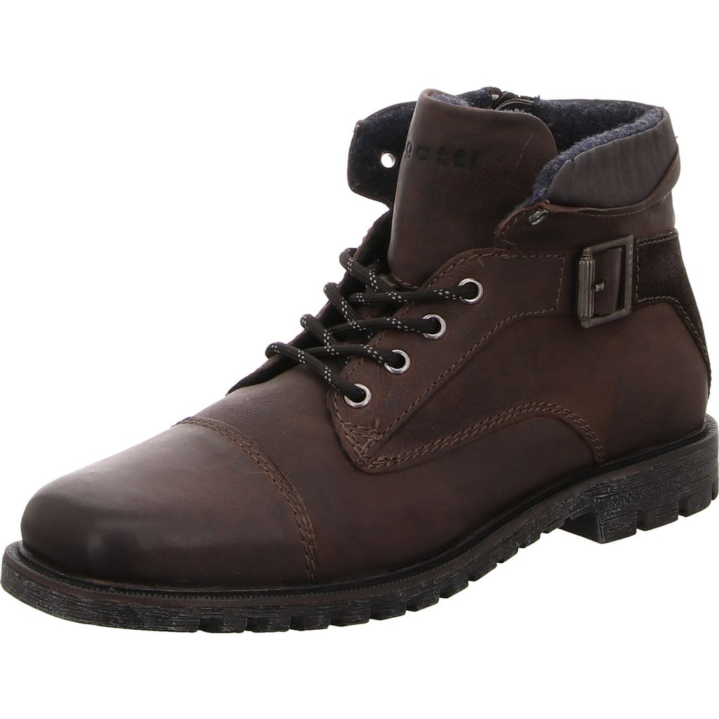 Bugatti Schnür-, Zug-, Schnallenstiefel in grau, Gr. 43