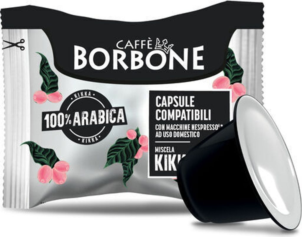 Caffè Borbone Kaffee Kapseln Respresso, KIKKA Mischung - Kompatibel mit Häuslichen Kaffeemaschinen Nespresso, 100 stück (2er Pack)