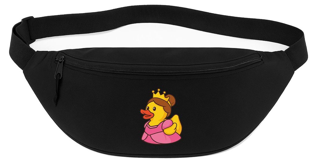 Huuraa Bauchtasche Quietscheente Prinzessin Gummiente Princess 2,5 Liter Black Polyester Crossbody Bag Geschenkidee