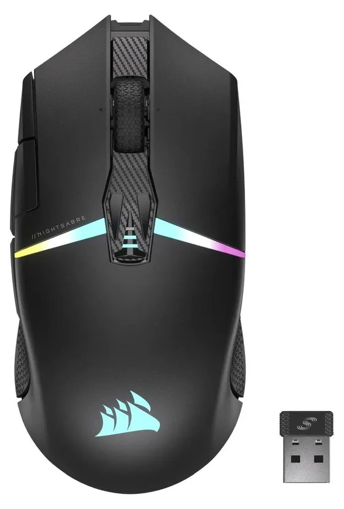 Souris gaming sans fil Corsair Nightsabre pour jeux vidéo et e-sport