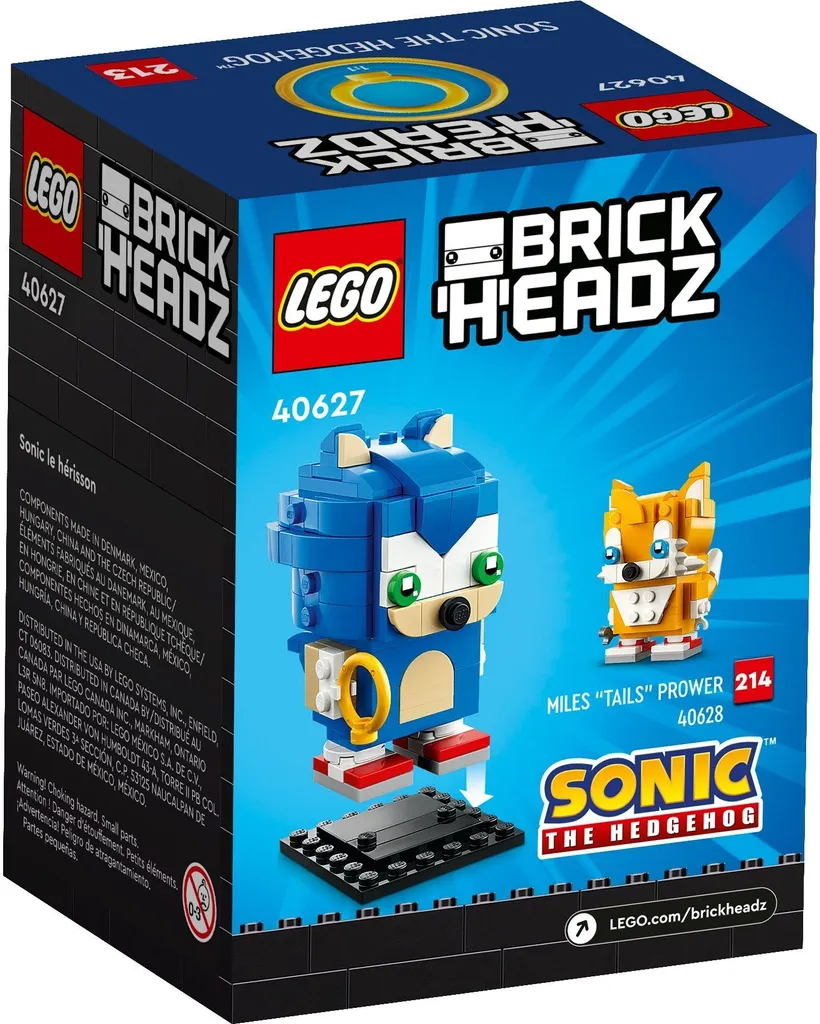 Figurine à construire Lego BrickHeadz 40627 Sonic aux détails rétro