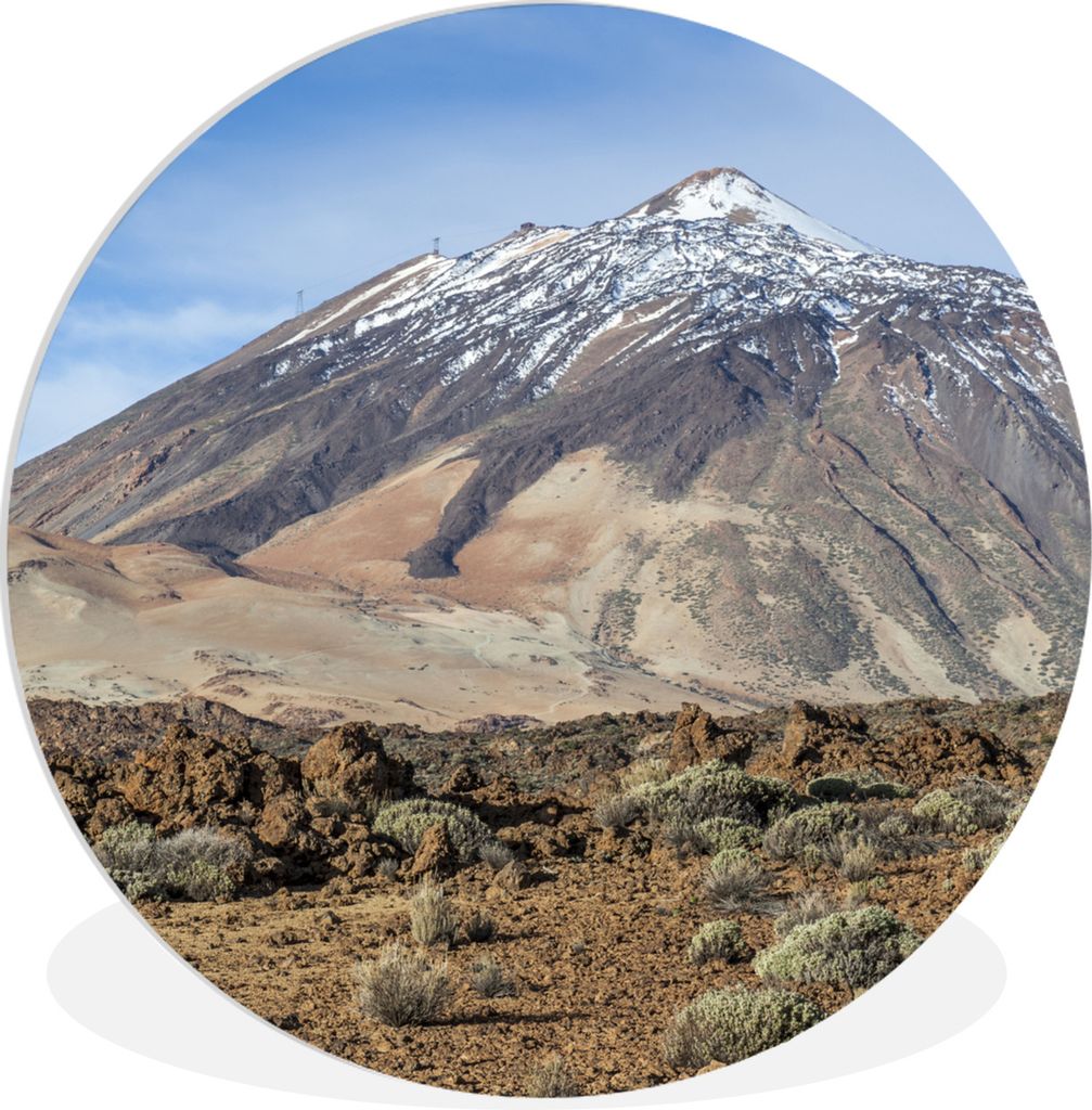 MuchoWow Rundes Wandbild - Runde Bilder Vulkan El Teide auf Teneriffa, Spanien Ø 90 cm Kreis Wanddekoration Kunststoff - Wandkreis - Wandschmuck...