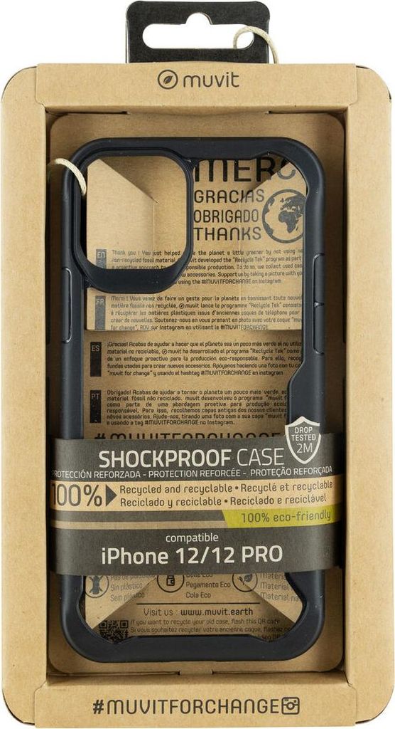 Handyhülle Muvit for Change iPhone 12/12 Pro Schwarz