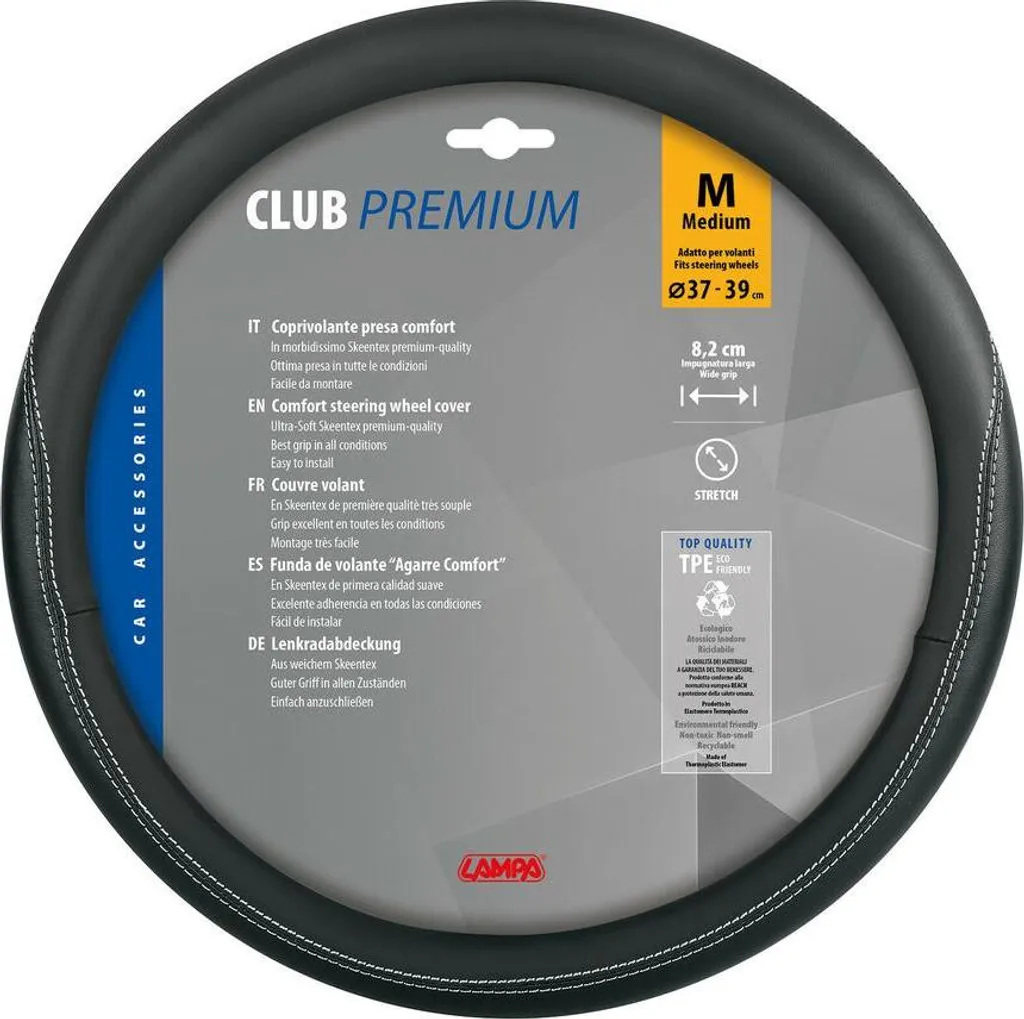 Coprivolante Club Premium M Nero | 37-39 cm Skeentex Antiscivolo