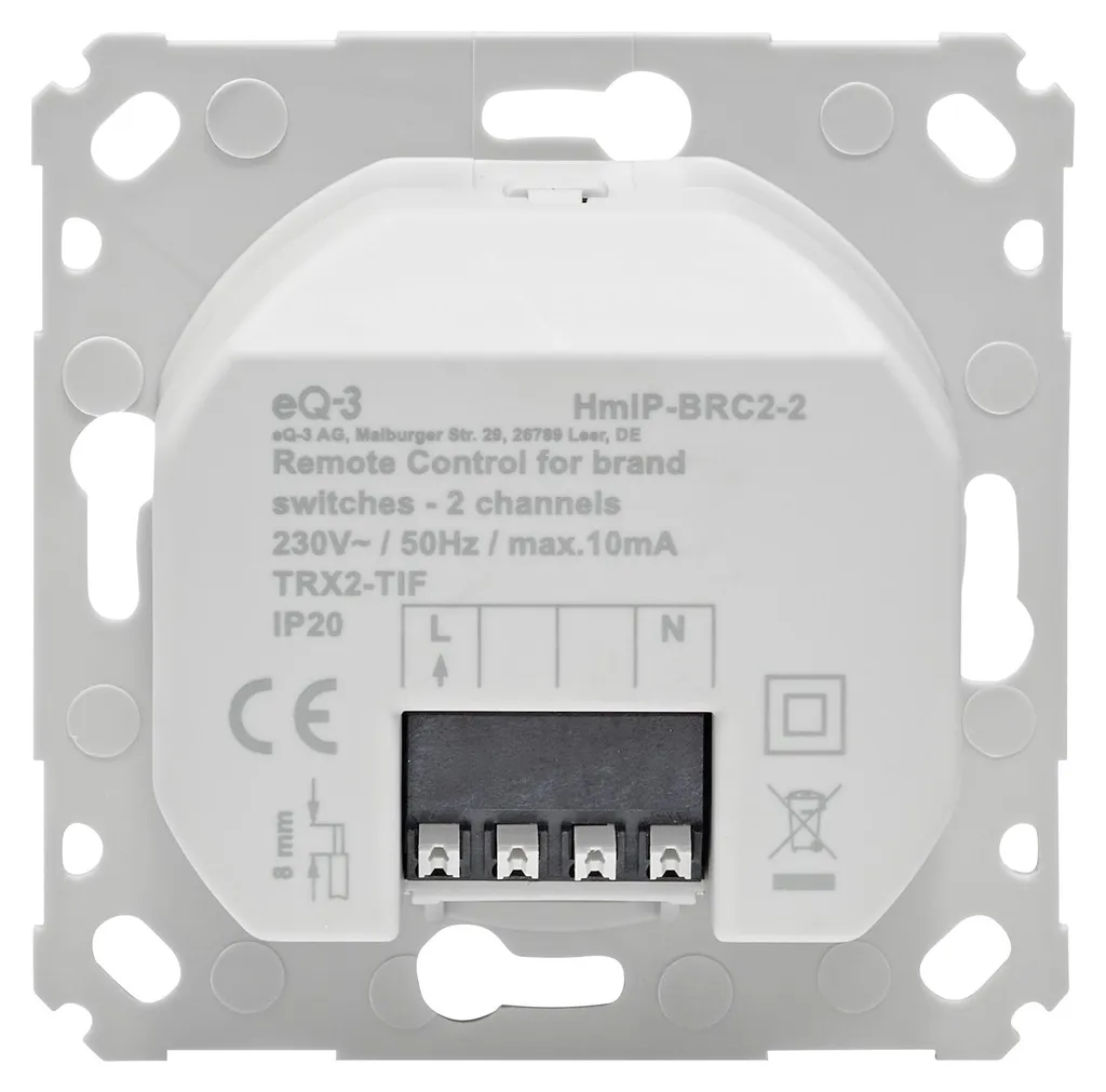 Télécommande Murale Homematic BRC2-2 Interrupteur Connecté à 2 Touches - 4