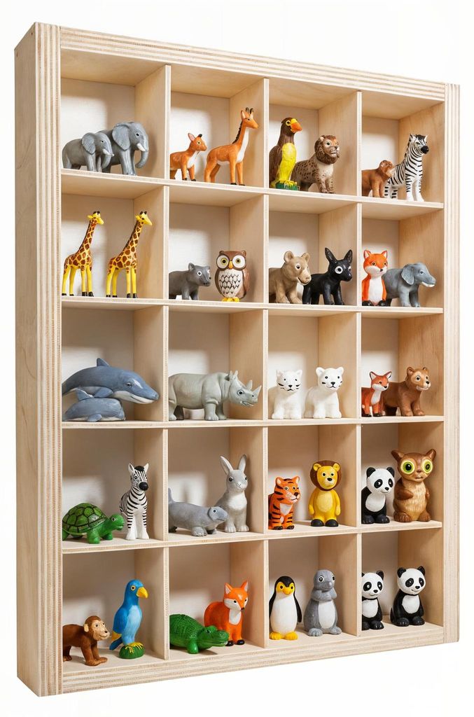 Creative Deco vitrinekast met 20 vakken, 35 x 26 x 5,5 cm, Productafbeelding 