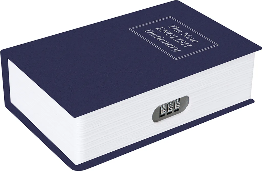 Cachette dictionnaire coffre-fort secret avec verrouillage à code noir - 5