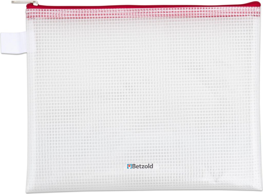 Betzold Reißverschlussbeutel, ohne PVC, 5 Stück, transparent, Größe: DIN B6
