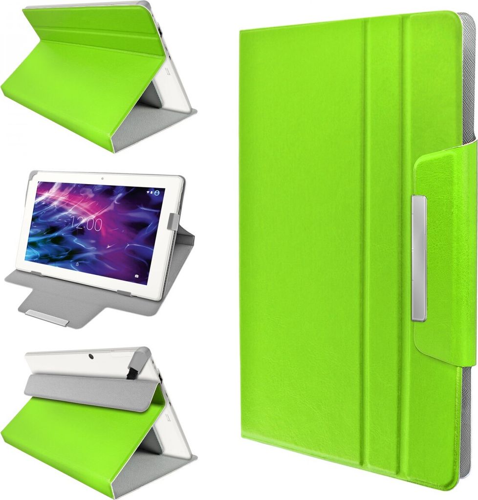eFabrik Tasche für Medion Lifetab P10356 Schutztasche Hülle Schutzhülle Case Cover Sleeve Folio MD99632 Leder-Optik grün