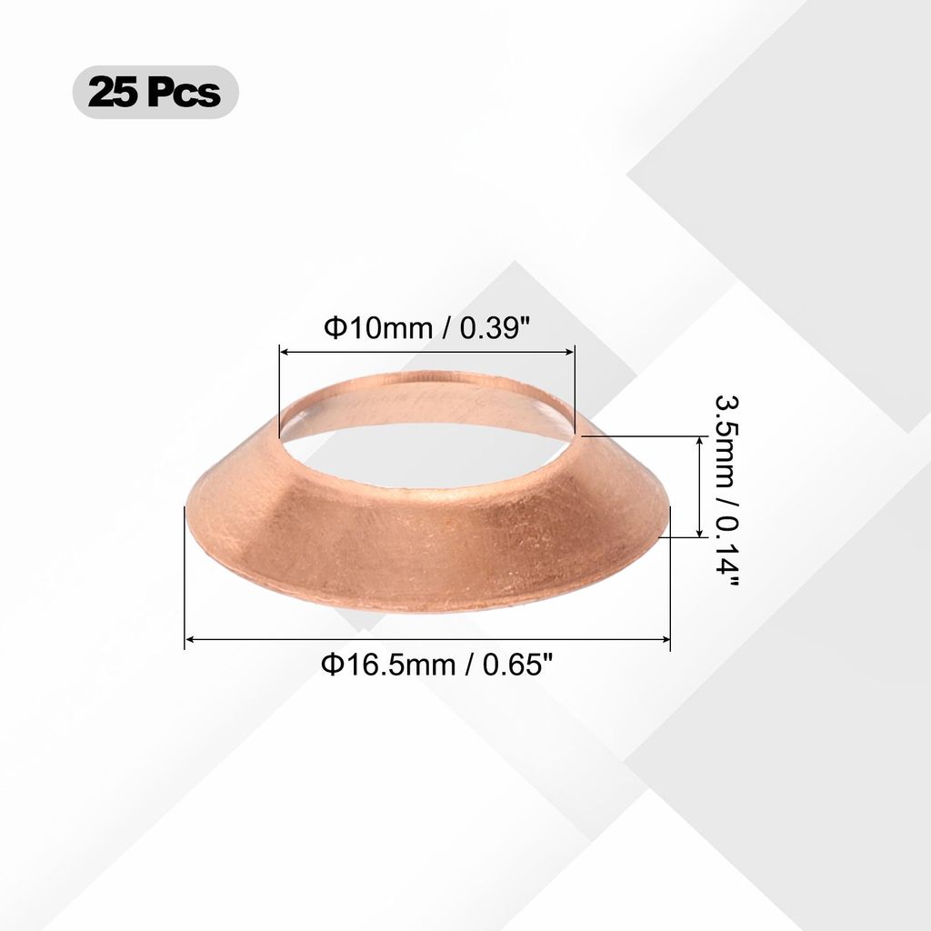 Flanschdichtung, 25 Stš¹ck Passend fš¹r 1/2" Rohrgr??e 45 Grad Kupferflanschrohrarmaturen fš¹r Klimaanlagen-K?ltezubeh?r