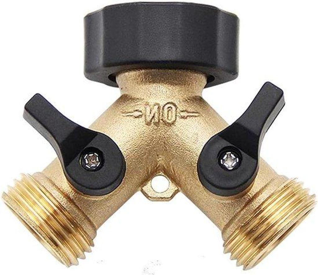 Adattatore a Y a 2 vie in ottone da 3/4" per tubo da Immagine del prodotto 
