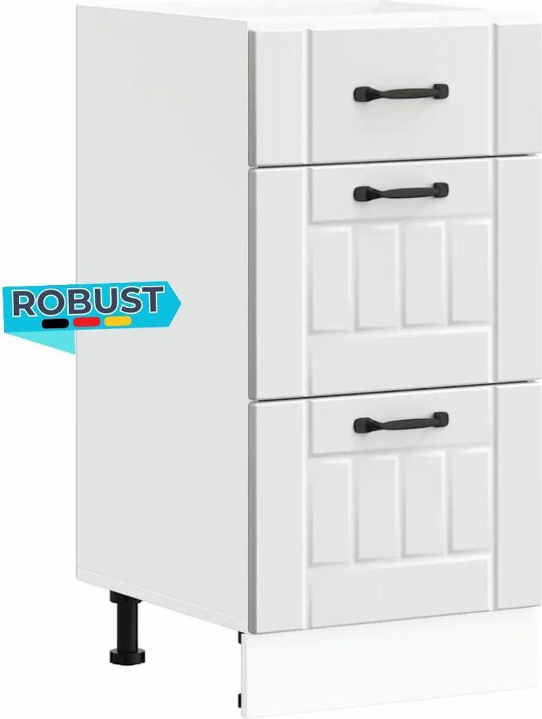 Küchenunterschrank MARO Weiß 40x46x81,5 cm | Küche Unterschrank mit Schublade