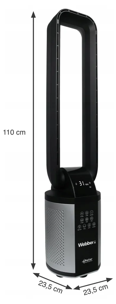 Ventilateur sur pied Webber WB1820 40W avec oscillation automatique - 14